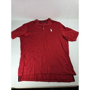 Polo Golf Ralph Lauren Pima Soft Shirt XL Short Sleeve Big Horse Logo Red Preppy